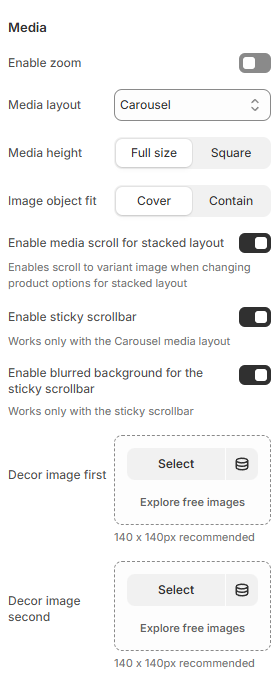 Featured product media