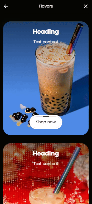 header mega menu media grid mobile 