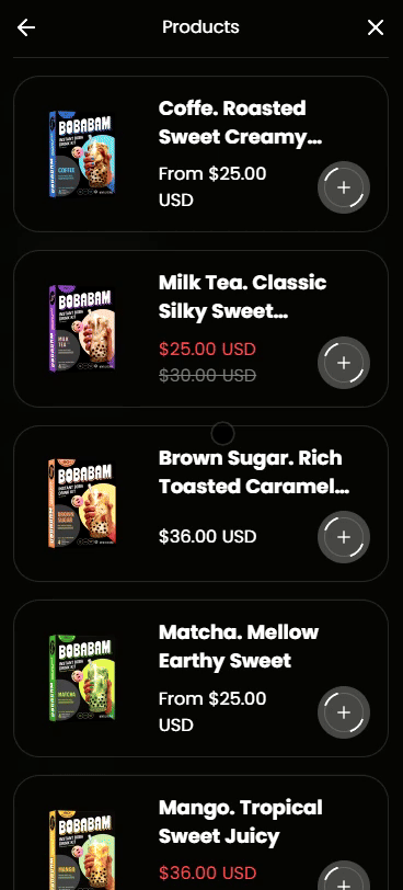 header mega menu products mobile