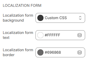 header settings color localization form