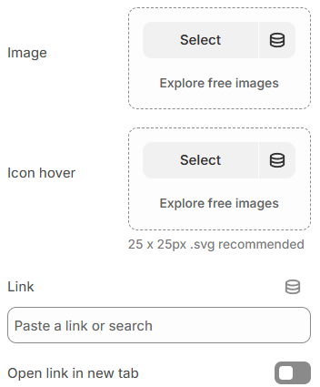 Image gallery block settings