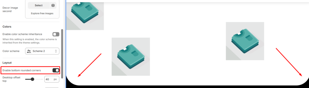 Image gallery rounded corners