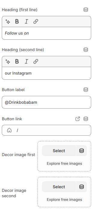 Image gallery section
