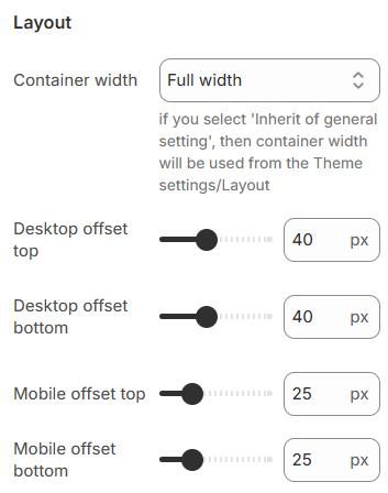 Products slideshow layout