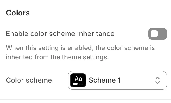Order template colors