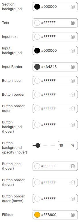 Password content colors