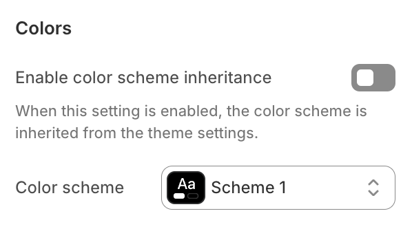Pricing table colors