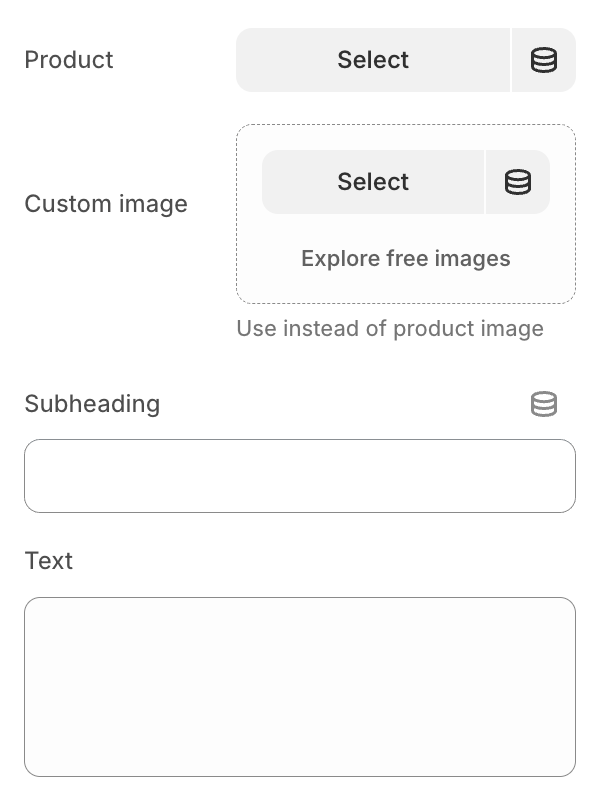 Products promo blocks settings 1