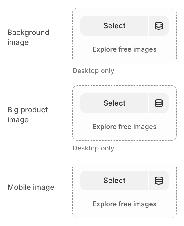 Products promo blocks settings 2