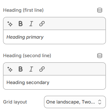 Promo banners section settings