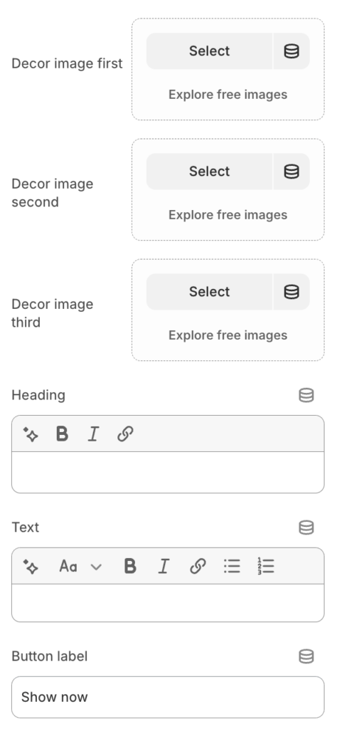 Slideshow image block settings 2