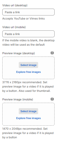 Slideshow youtube video general settings