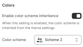 Video section color settings