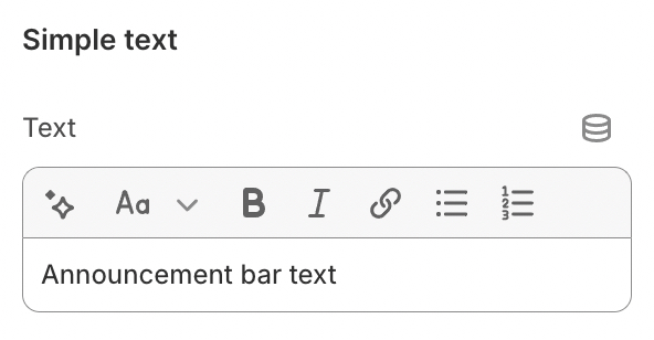 simple text