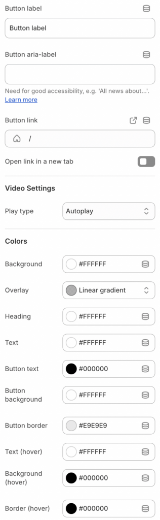 html video settnigs 2