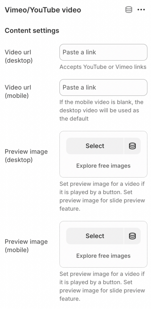 youtube vimeo