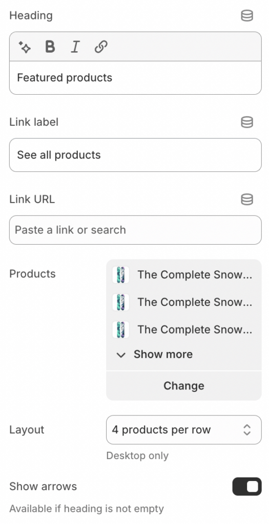 general settings