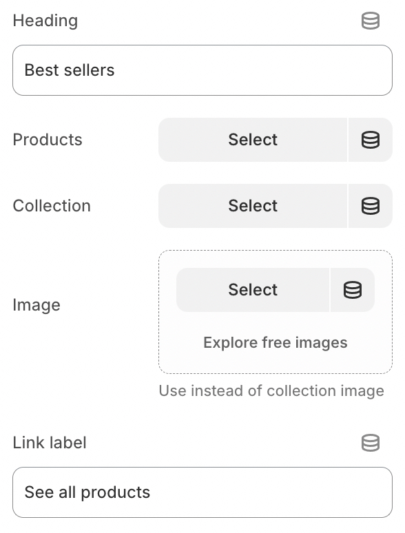 tab block settings