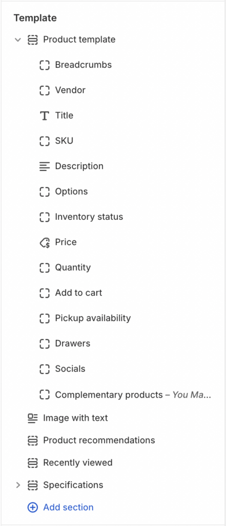 product template