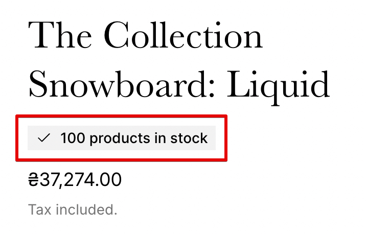 in stock