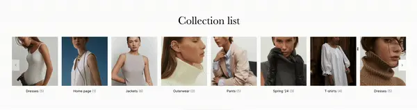collection list section
