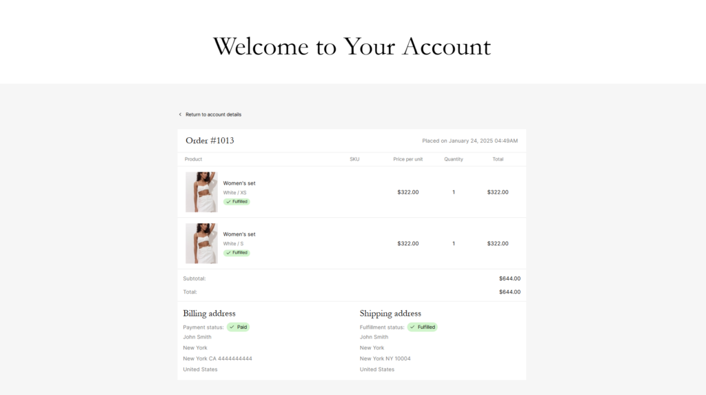 account order