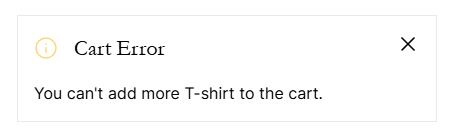 cart notification error desktop