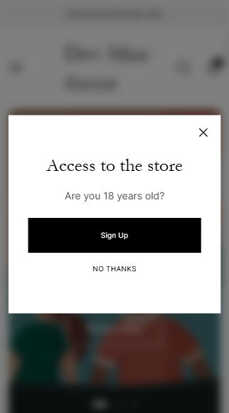 age check popup mobile