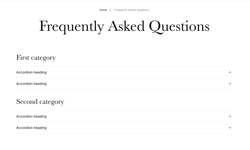 faq section