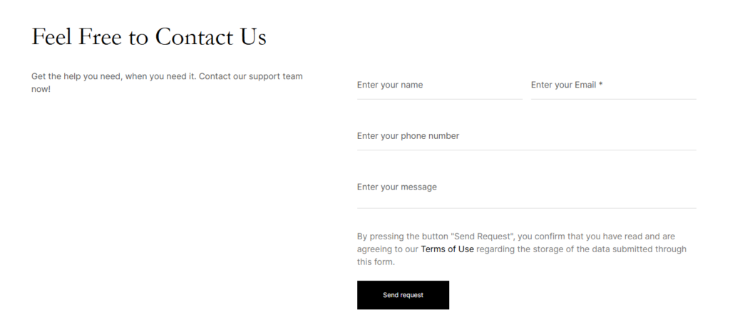 contact section