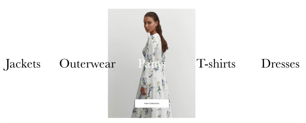 Collections carousel section