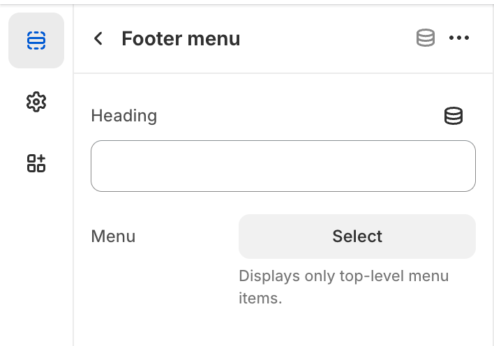 footer menu