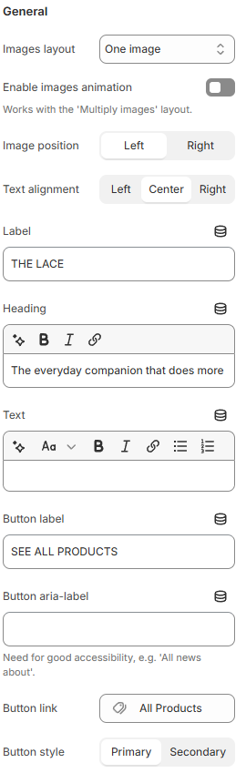 general settings