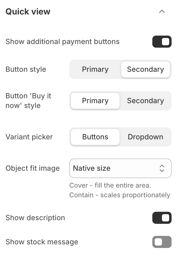 General settings