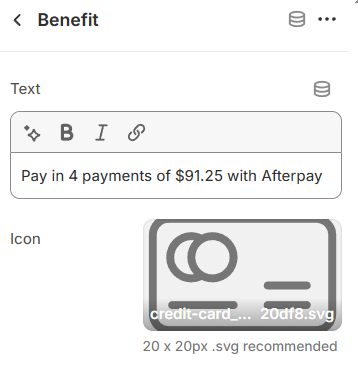 benefit settings