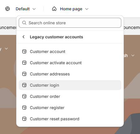 customer login