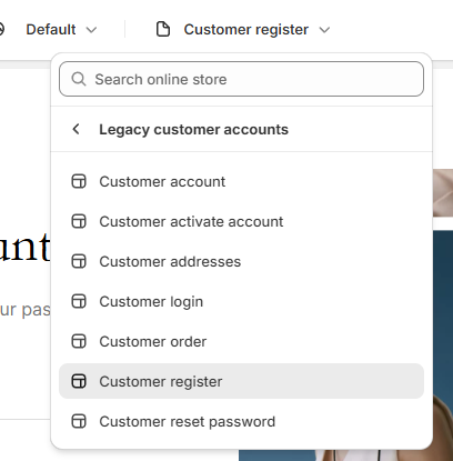 register template