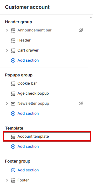 account template