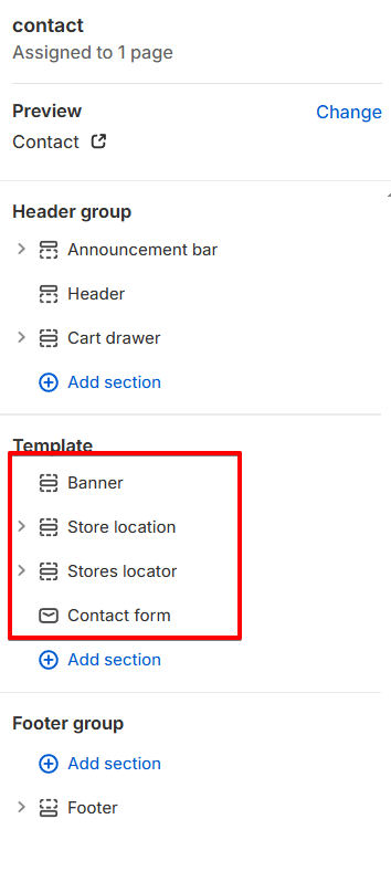 contact settings