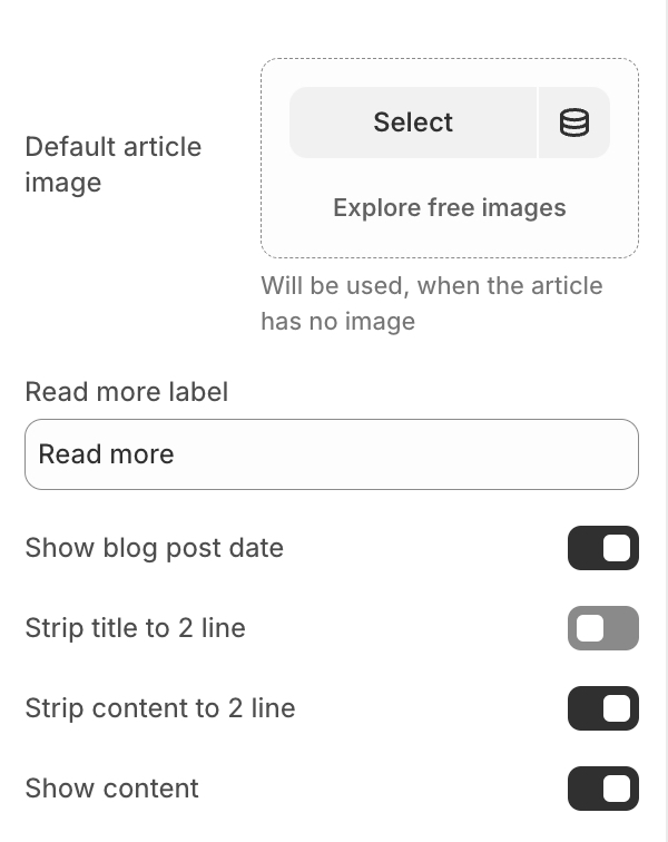 All settings