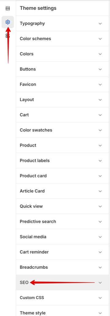 seo settings