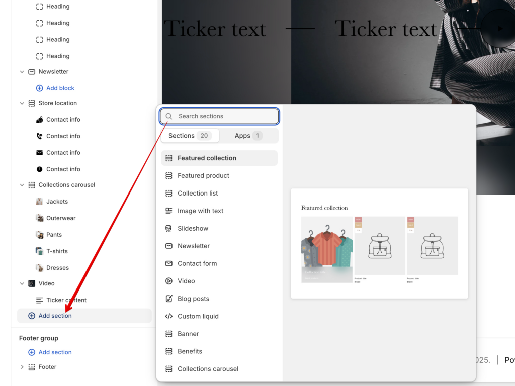 home page setting