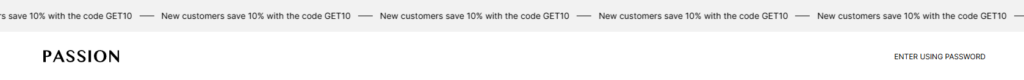 password header