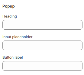 password header settings popup