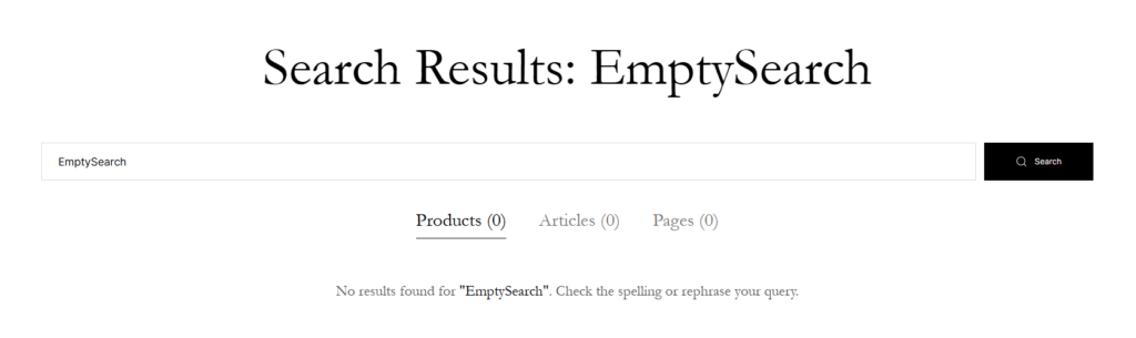 search empty