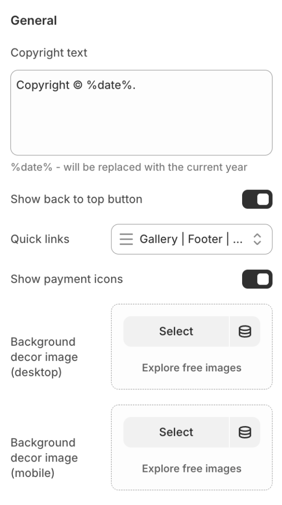 footer-settings