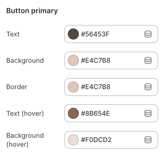 Button primary colors