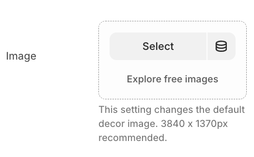 Decor image settings