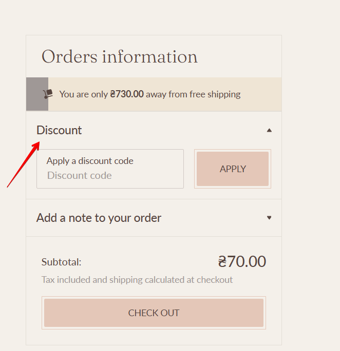 Cart discounts