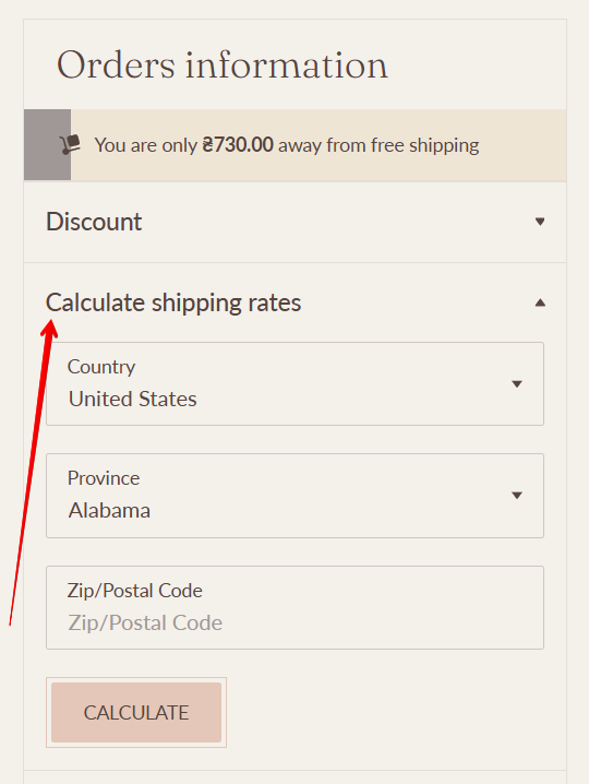 Shipping rates